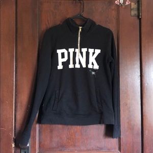 Small black pink 1/4 zip